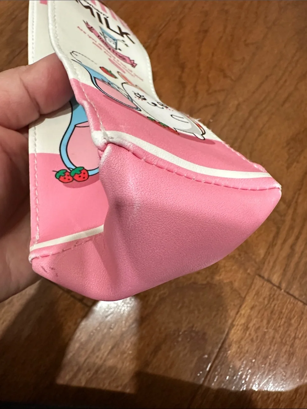 CHOBABI kawaii Strawberry Milk Cartoon Pencil Case - Pink